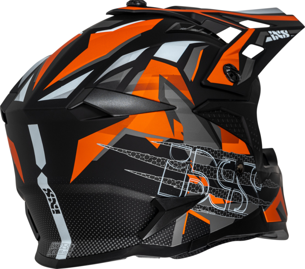 IXS Motocrosshelm iXS363 2.0 matt schwarz-orange-anthrazit L