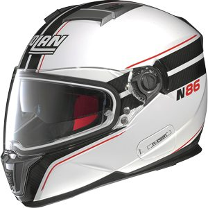 Nolan Helm N86 Rapid Weiss-schwarz-rot