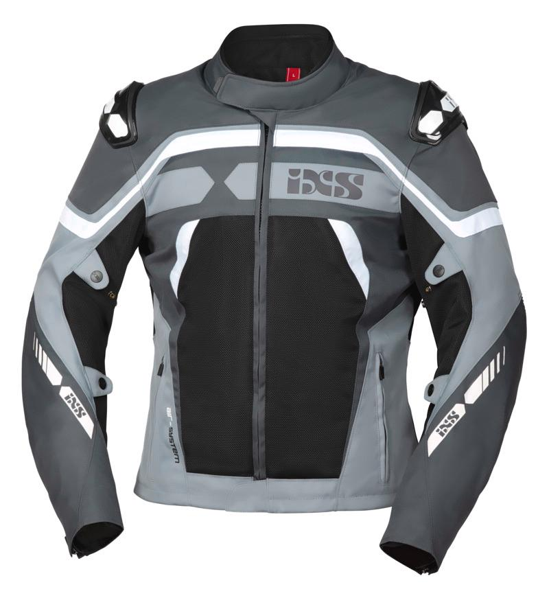 IXS Sport Jacke RS-700-AIR hell grau- grau- weiss M