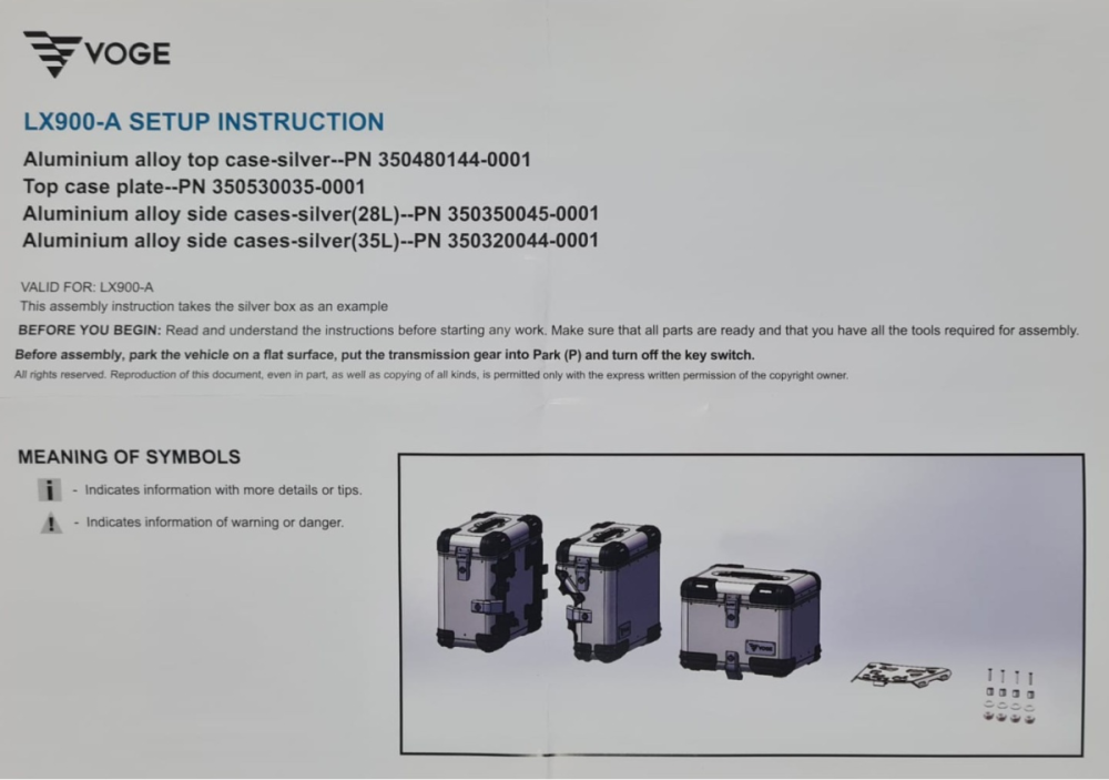 Voge Side & Tail Kits