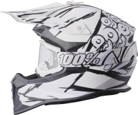 gms Motocrosshelm Fortis Graffi matt schwarz-weiss M