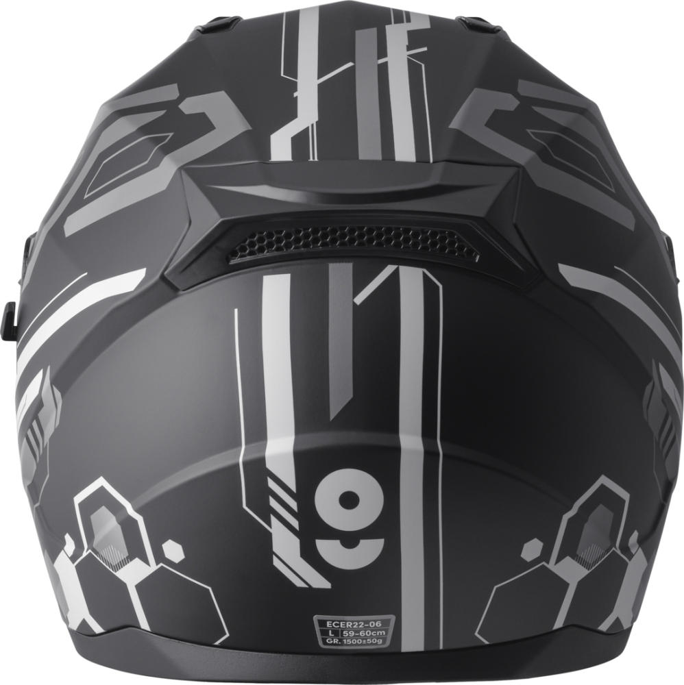 gms Integralhelm Hexago Graphic matt-grau S