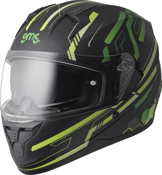 gms Integralhelm Hexago Graphic matt-grün