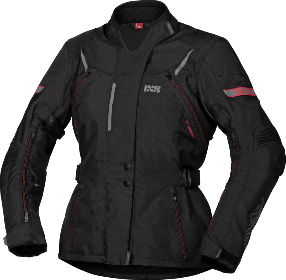IXS Tour Damen Jacke Liz-ST schwarz-rot D