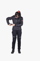 IXS Tour Damen Jacke Liz-ST schwarz-rot D2XL