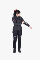 IXS Tour Damen Jacke Liz-ST schwarz-rot D2XL
