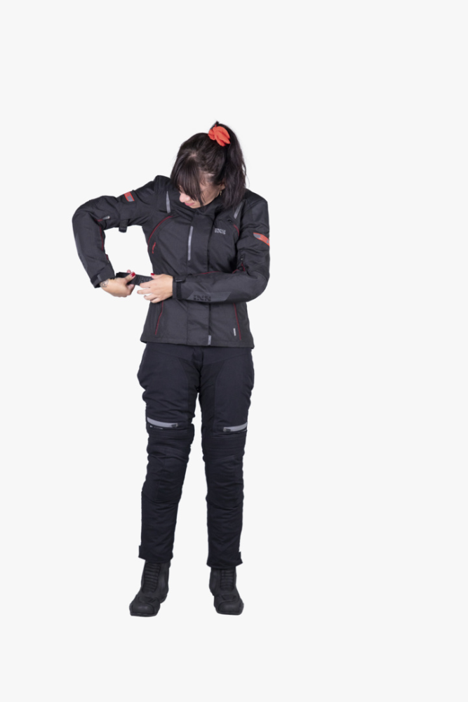 IXS Tour Damen Jacke Liz-ST schwarz-rot DXL