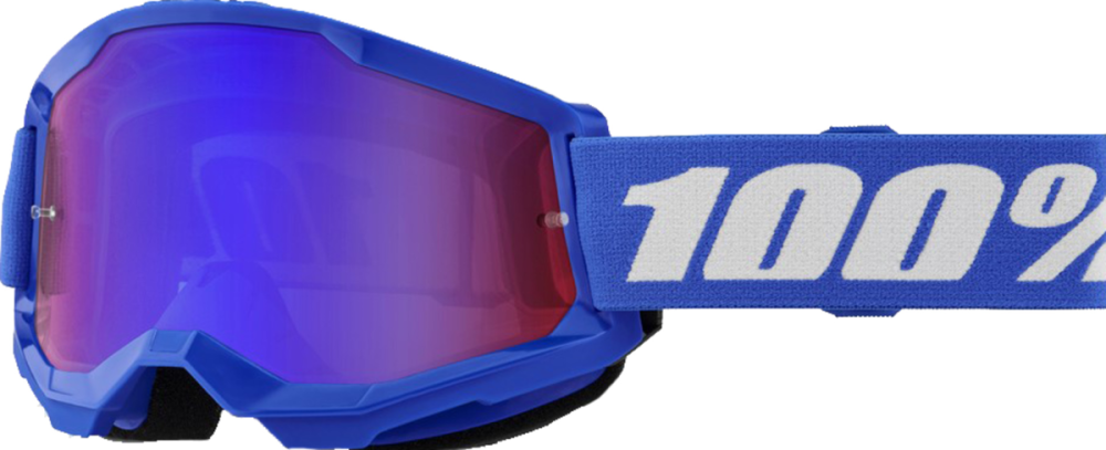 100percent Strata 2 Goggle Blue - Mirror Red/Blue Lens
